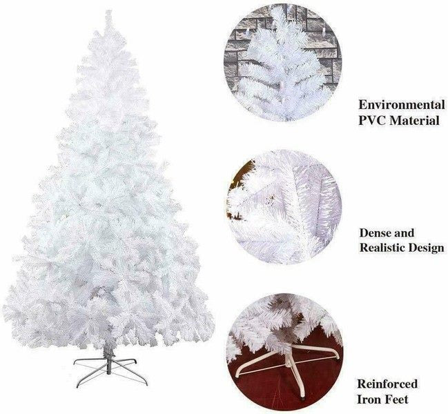 Deluxe White Artificial Christmas Tree-1.8m