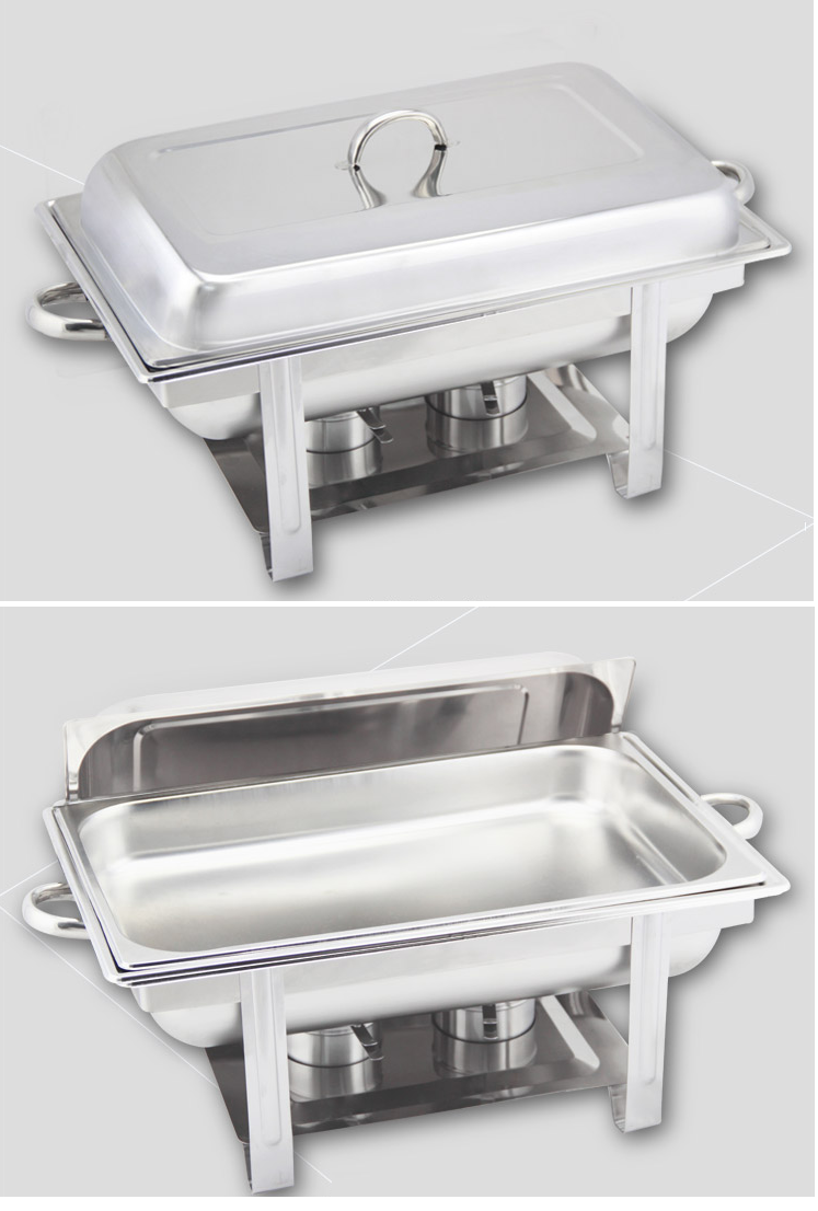 STAINLESS STEEL CHAFING DISH FOOD STEAM PAN