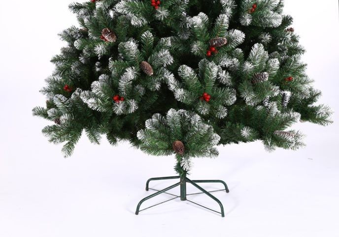 Deluxe Snow Artificial Christmas Tree With Pinecone - 2.1m