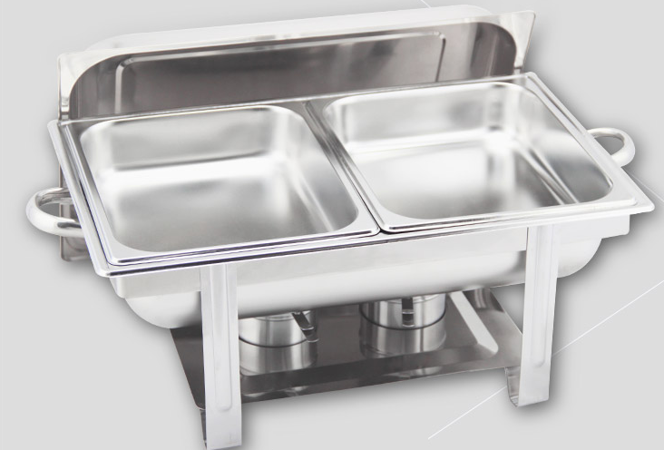 STAINLESS STEEL CHAFING DISH DOUBLE FOOD STEAM PAN