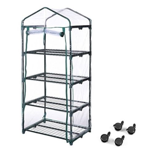 New 4 Tier Portable GreenHouse with wheels